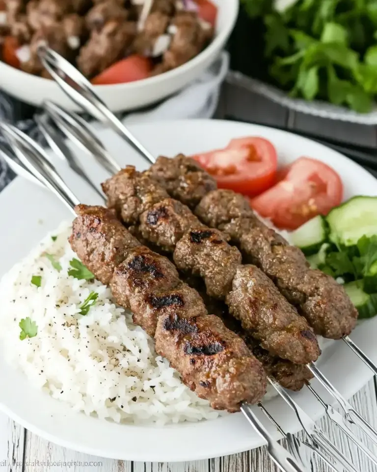 Homemade Kabob Koobideh (Persian Ground Beef Kabobs) recipe photo