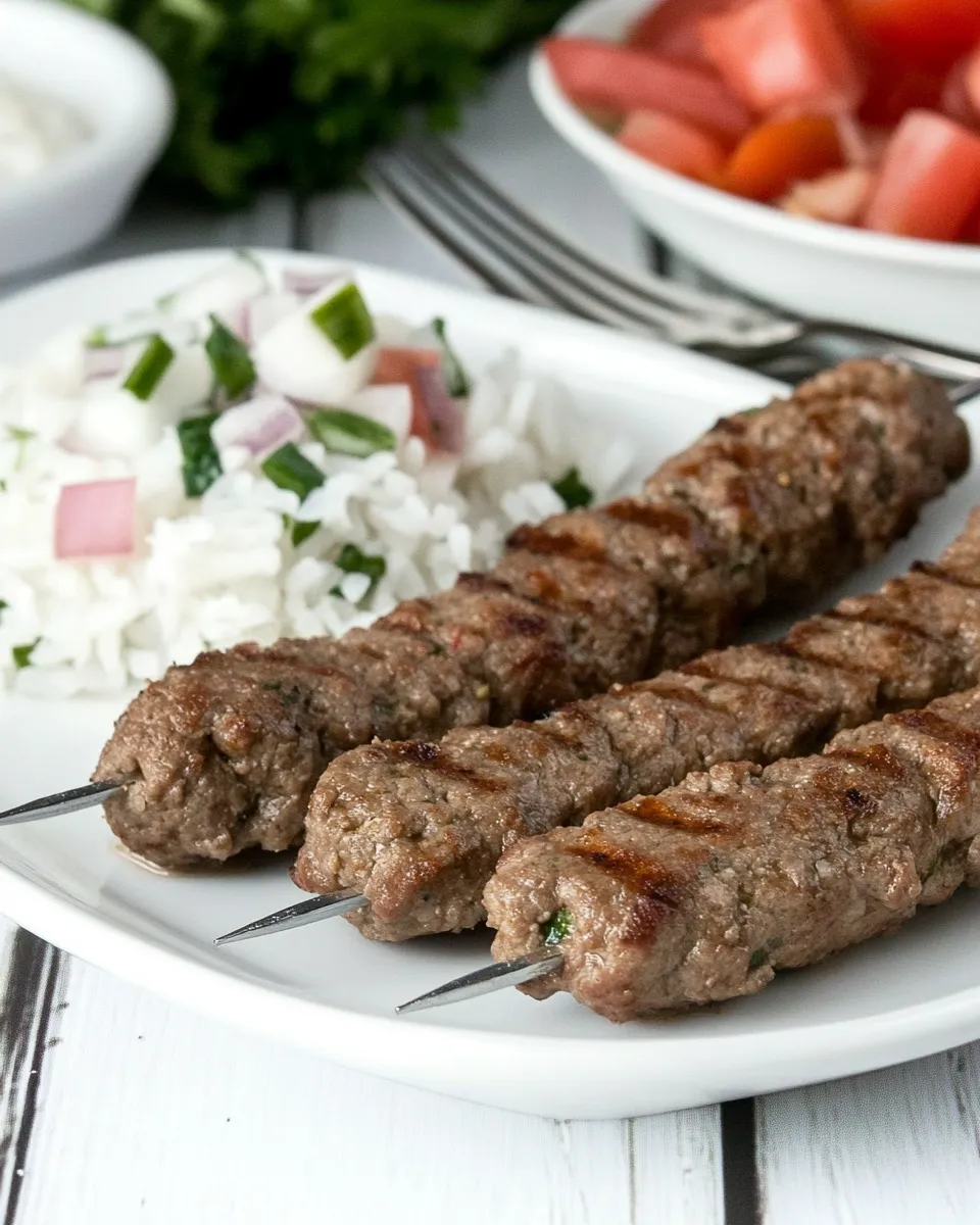 Classic Kabob Koobideh (Persian Ground Beef Kabobs) dish photo