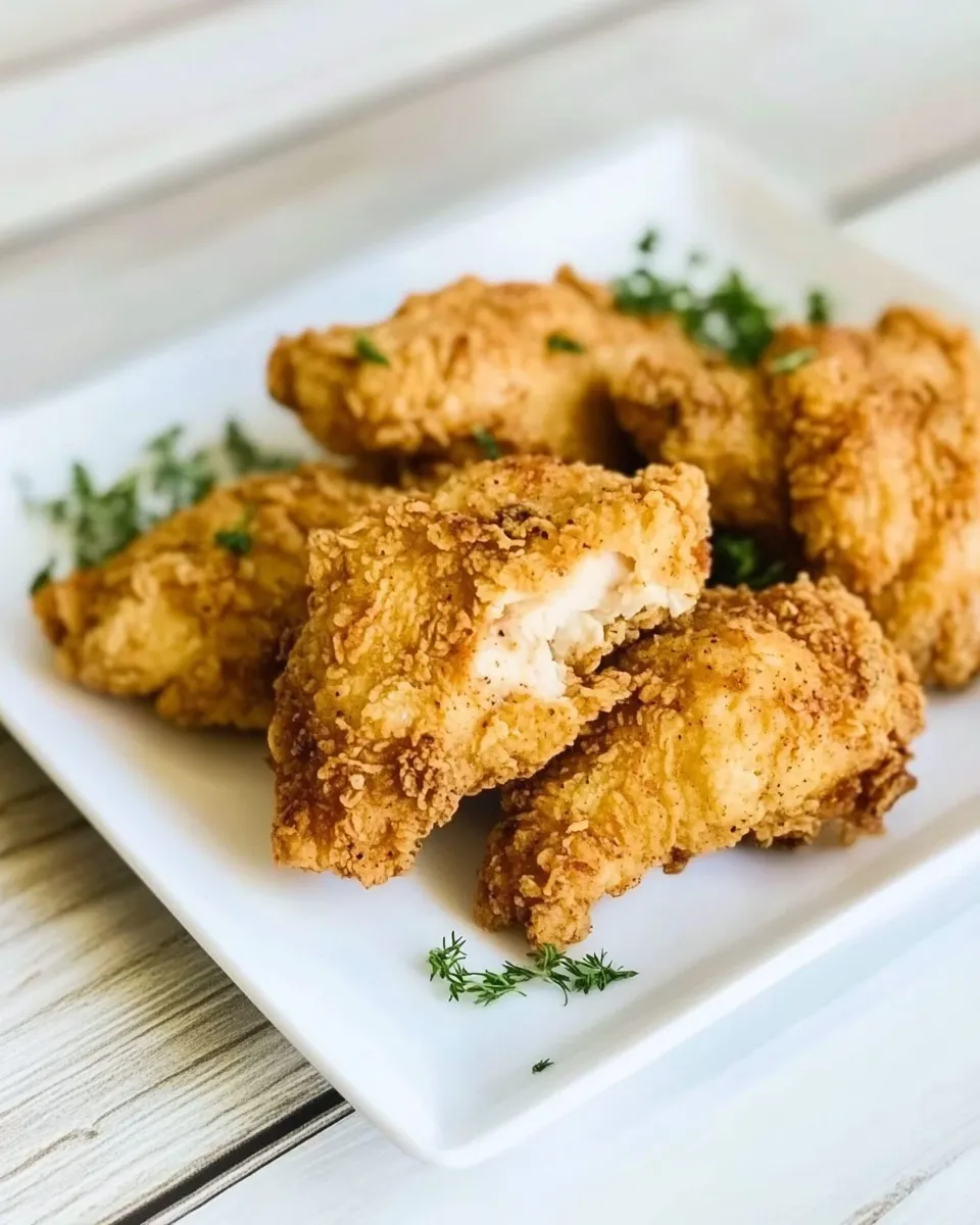 Delicious Keto Fried Chicken plate image