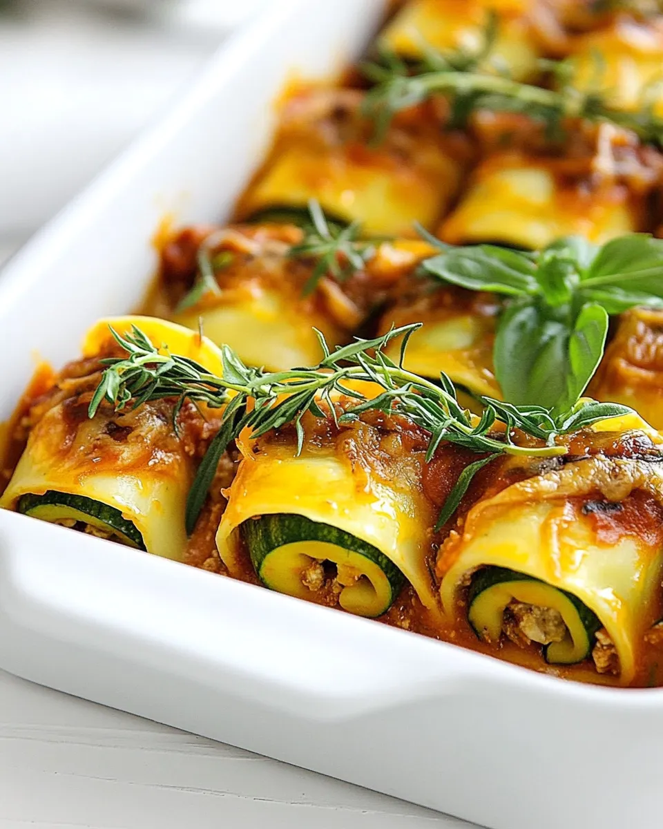 Savory Keto Lasagna Roll Ups dish photo