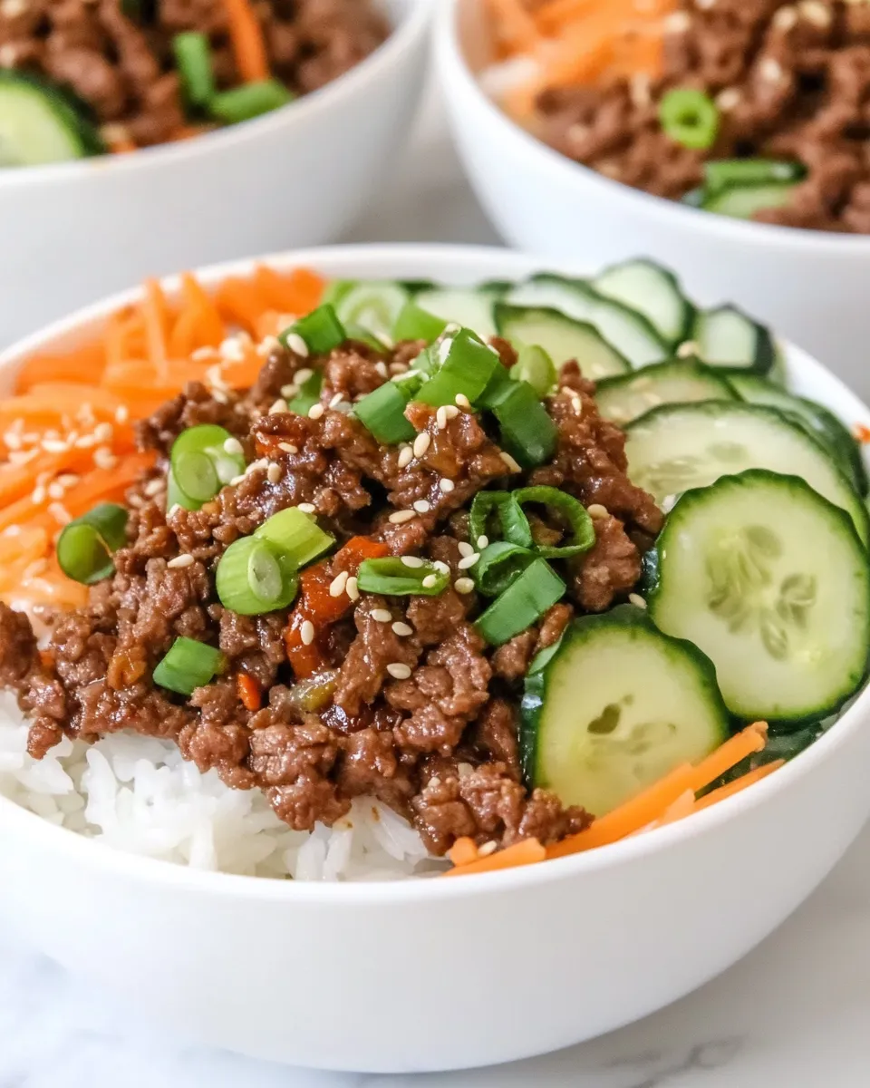 Easy Korean Beef Bowls food shot