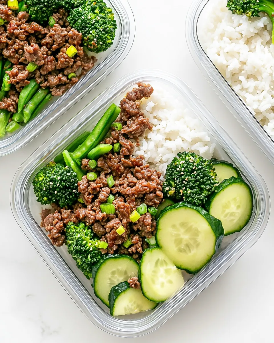 Easy Korean Beef Meal Prep Bowls recipe photo