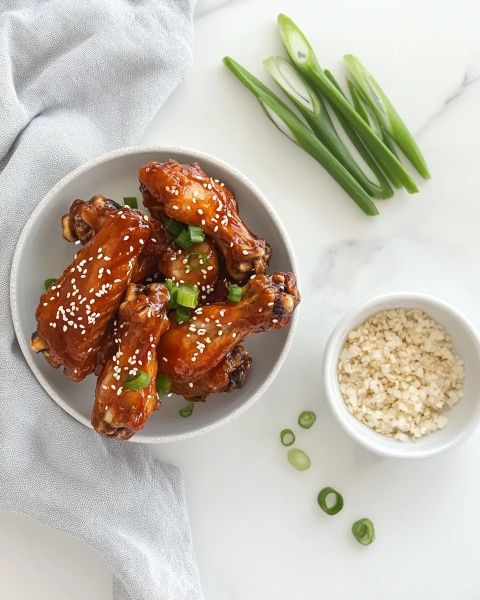 Easy Korean Chicken Wings food shot