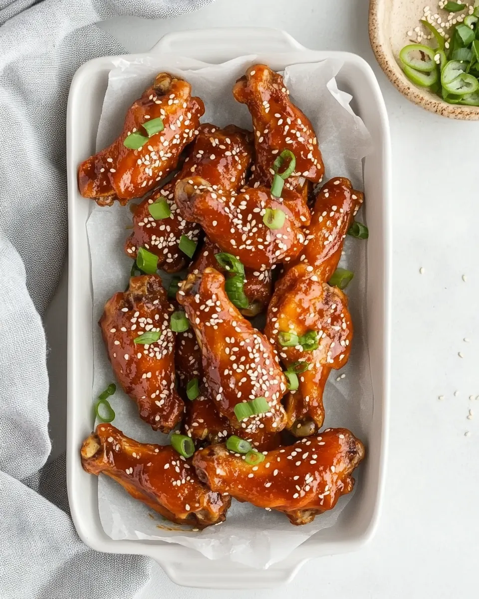 Delicious Korean Chicken Wings plate image