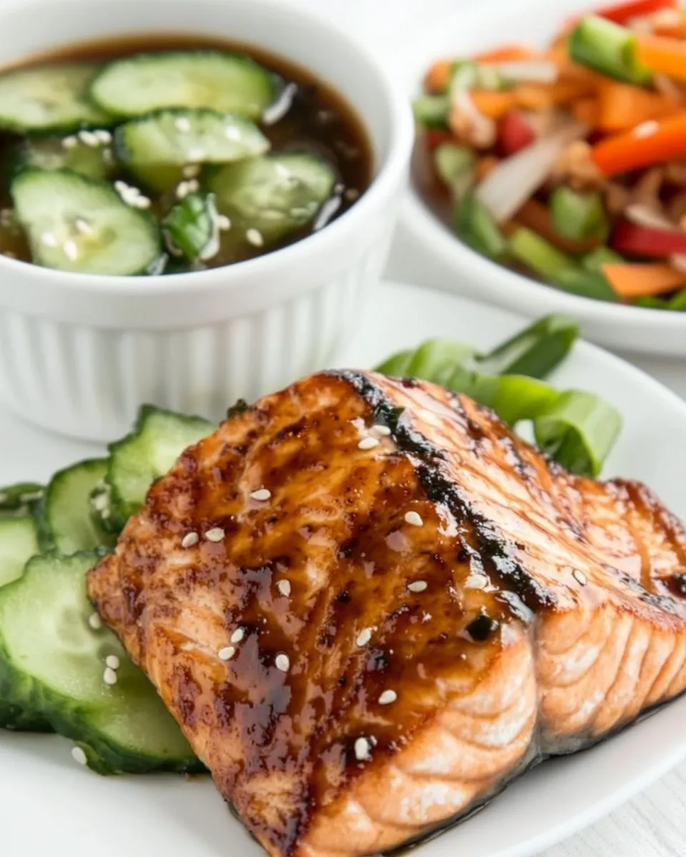 Classic Korean Salmon with Dipping Sauce image