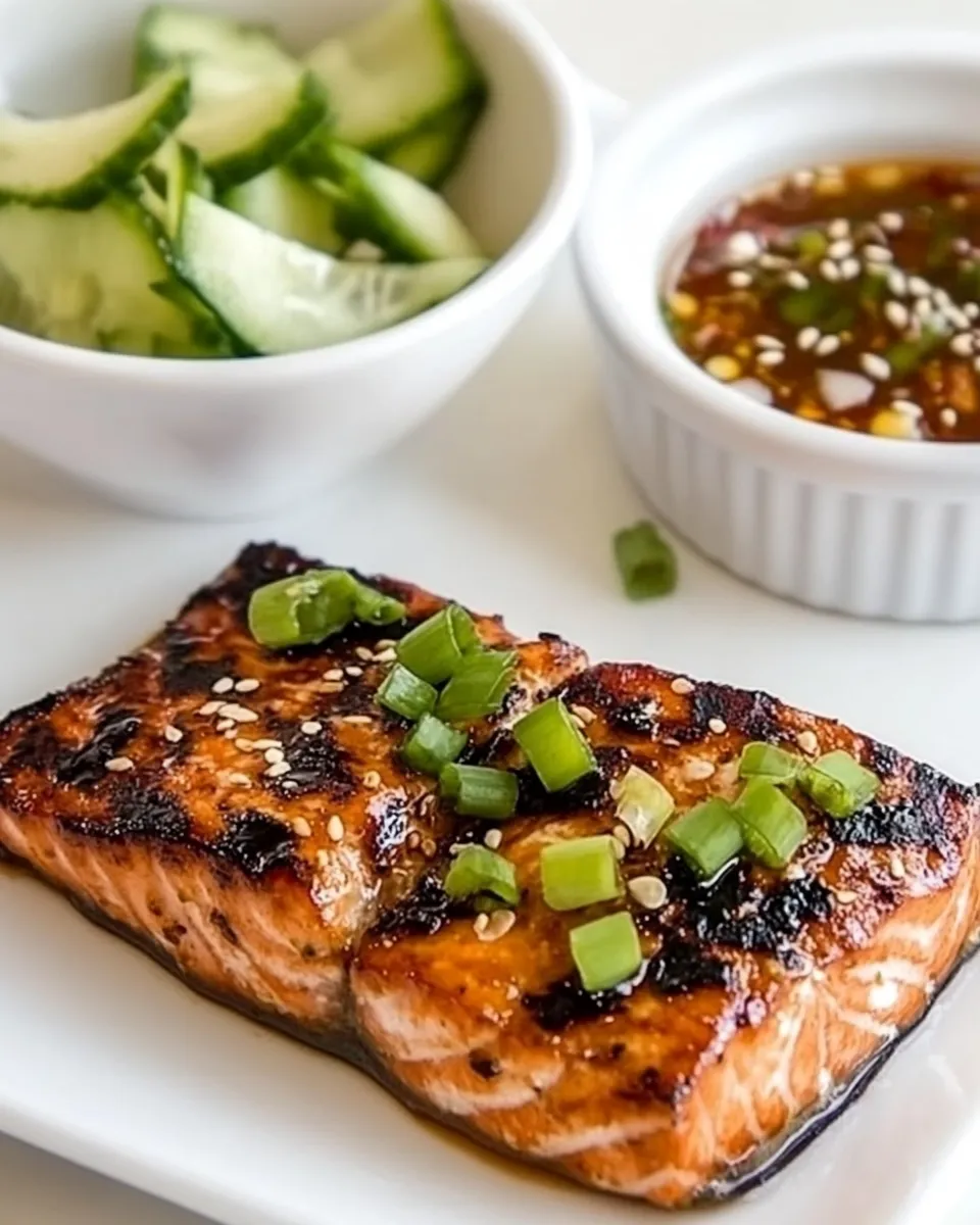 Delicious Korean Salmon with Dipping Sauce dish photo