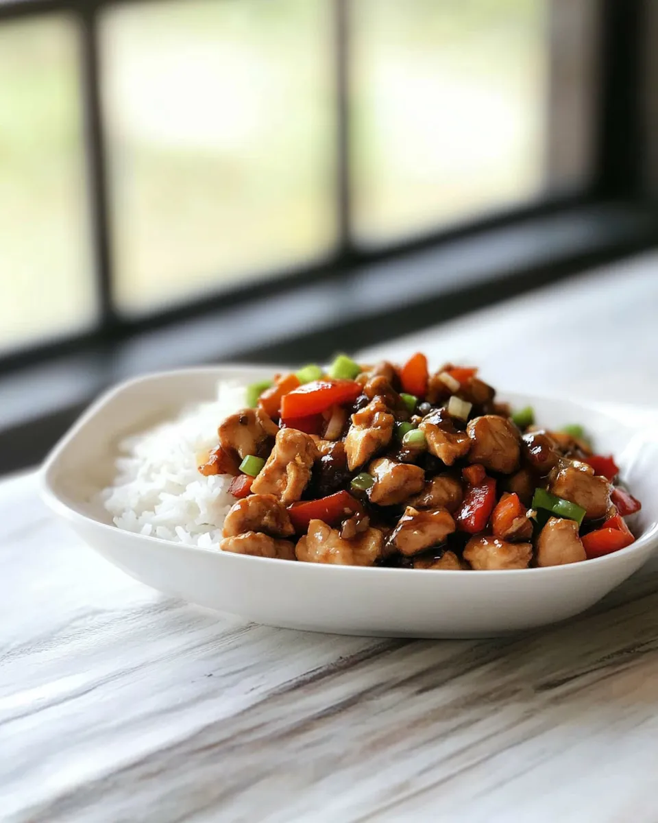 Easy Kung Pao Chicken (Family Favorite!) food shot