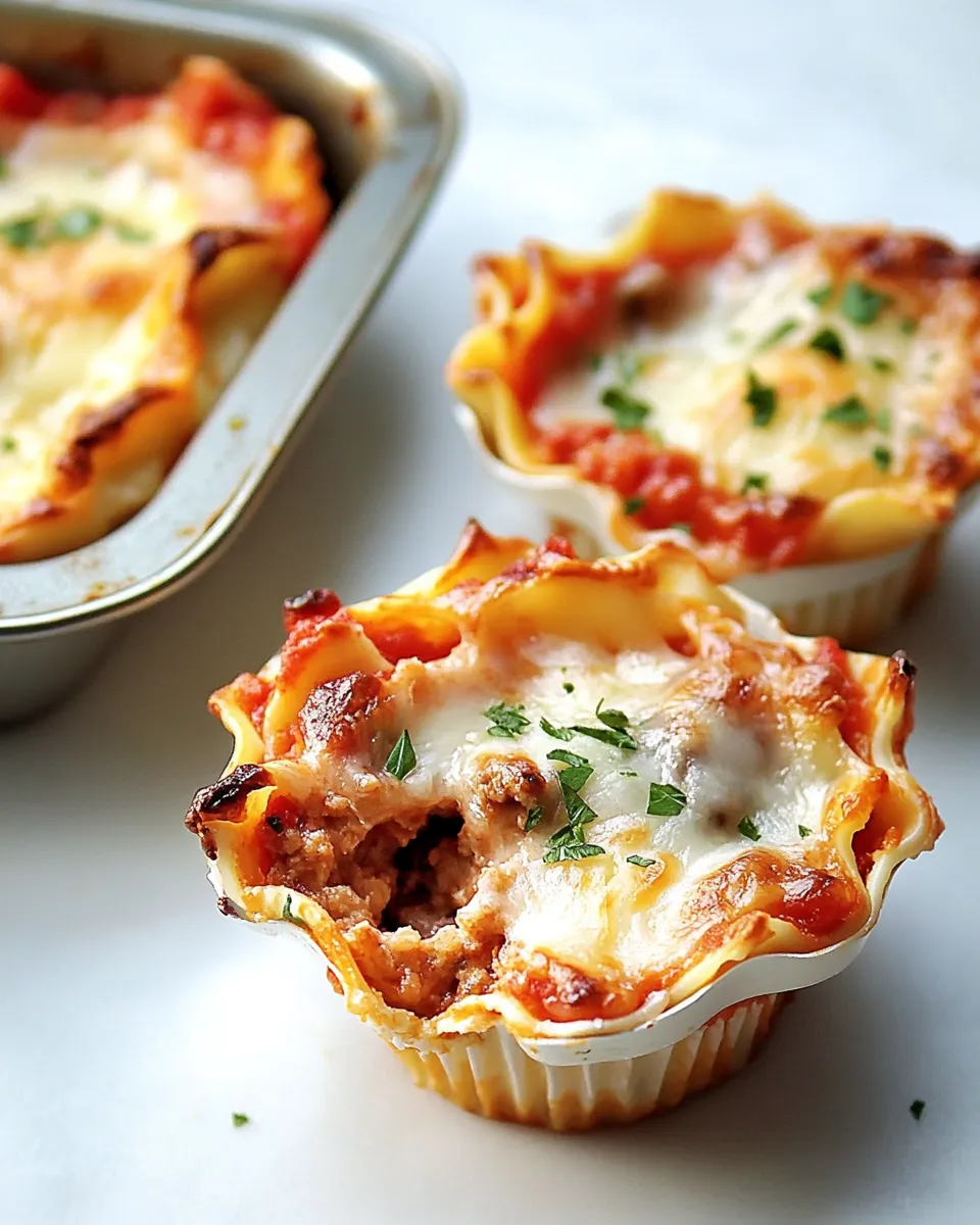 Easy Lasagna Cupcakes recipe photo