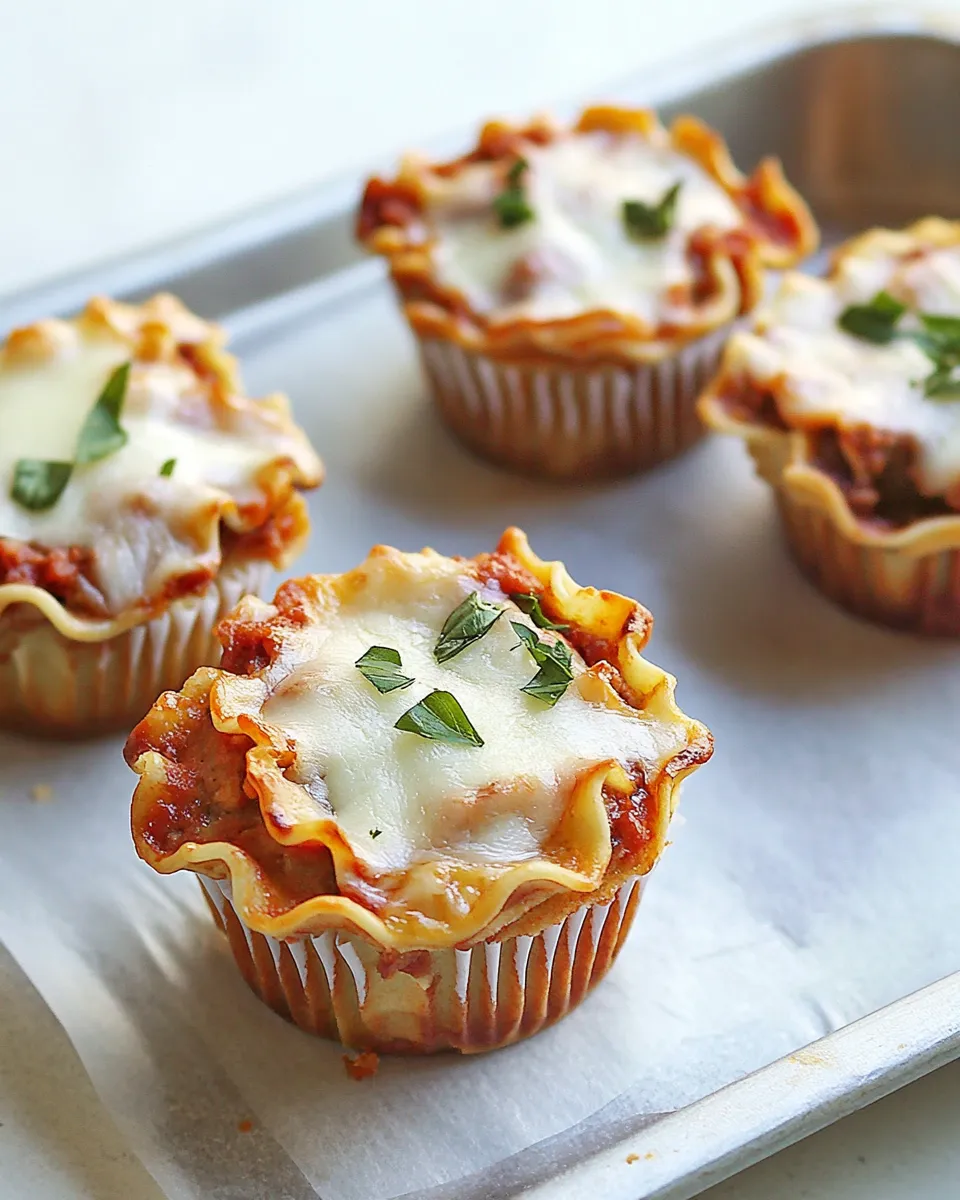 Delicious Lasagna Cupcakes shot
