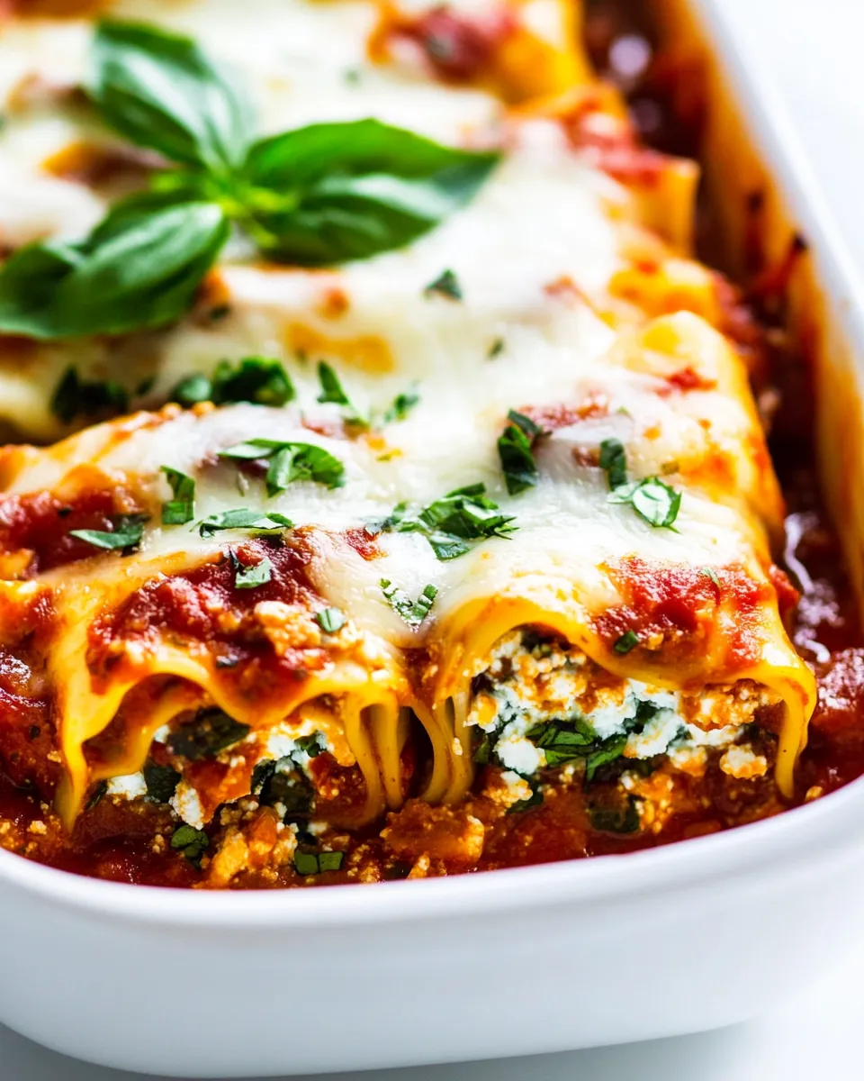 Homemade Lasagna Roll Ups With Cottage Cheese photo