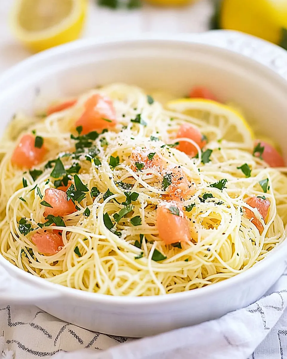 Homemade Lemon Capellini Salad photo