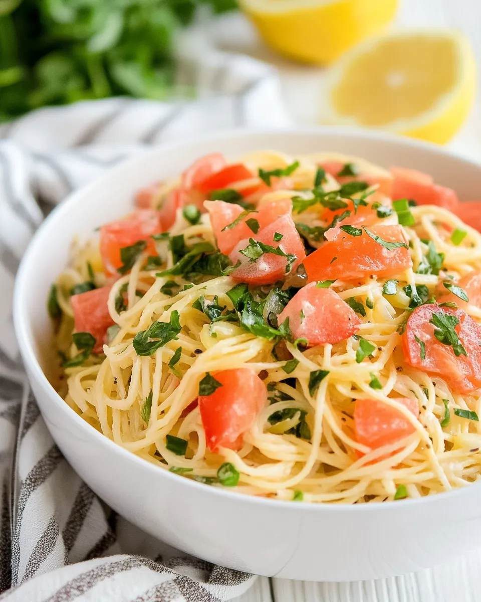 Classic Lemon Capellini Salad image