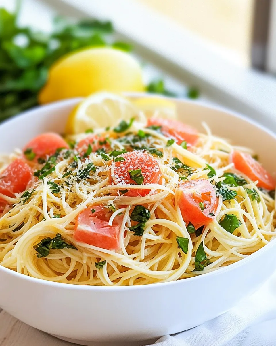 Easy Lemon Capellini Salad recipe photo