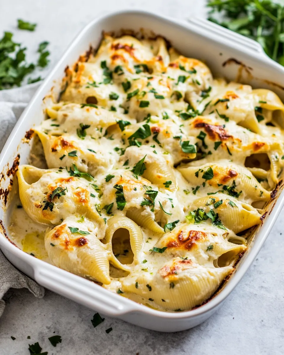 Classic Lemon Chicken Stuffed Shells Recipe image