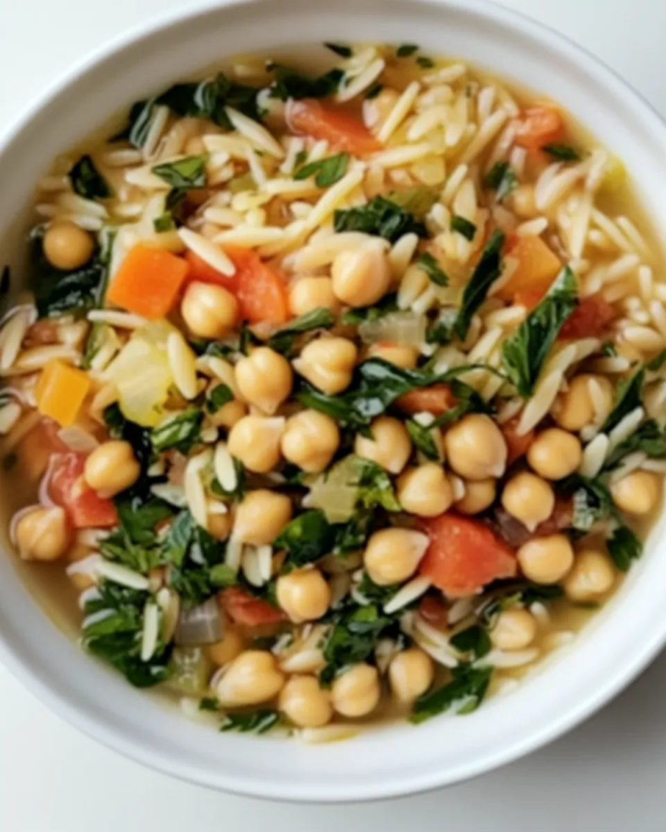 Classic Lemon Chickpea Orzo Soup image