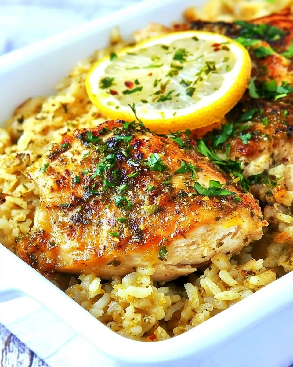 Delicious Lemon Dijon Chicken and Rice image