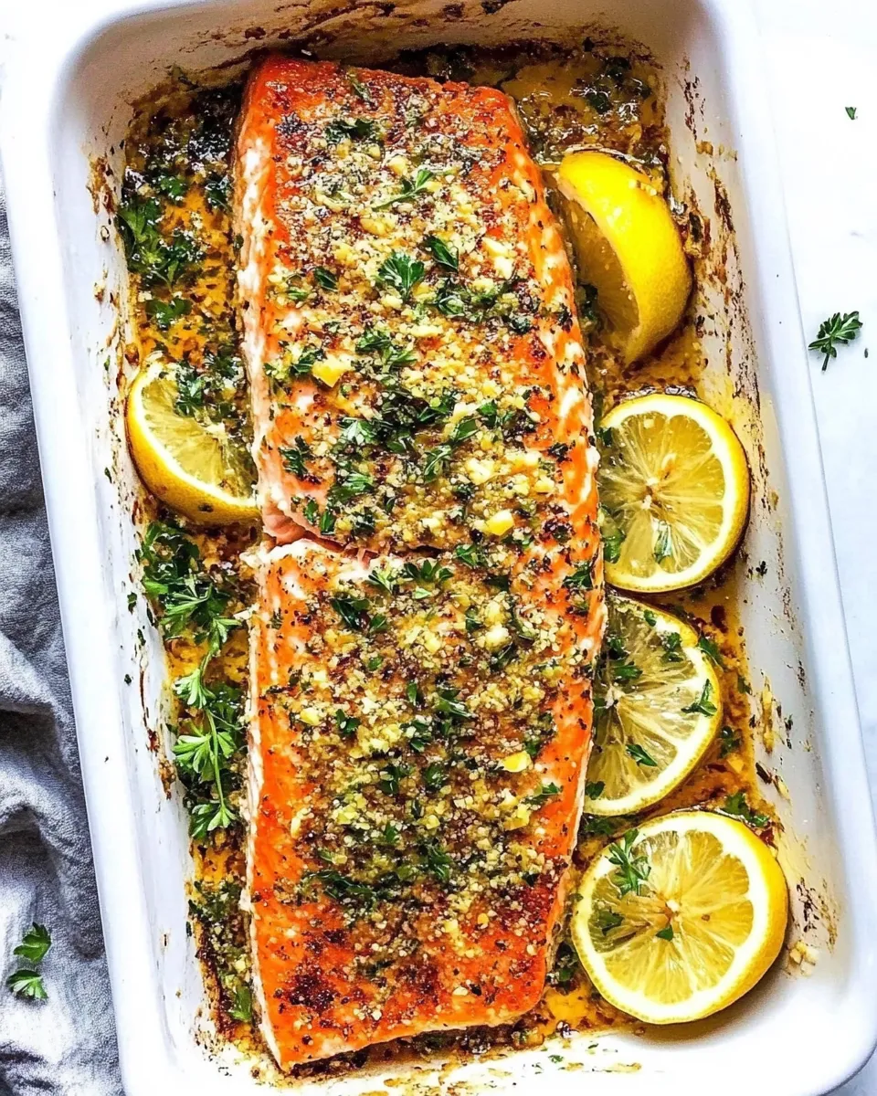 Classic Lemon Garlic Butter Salmon image