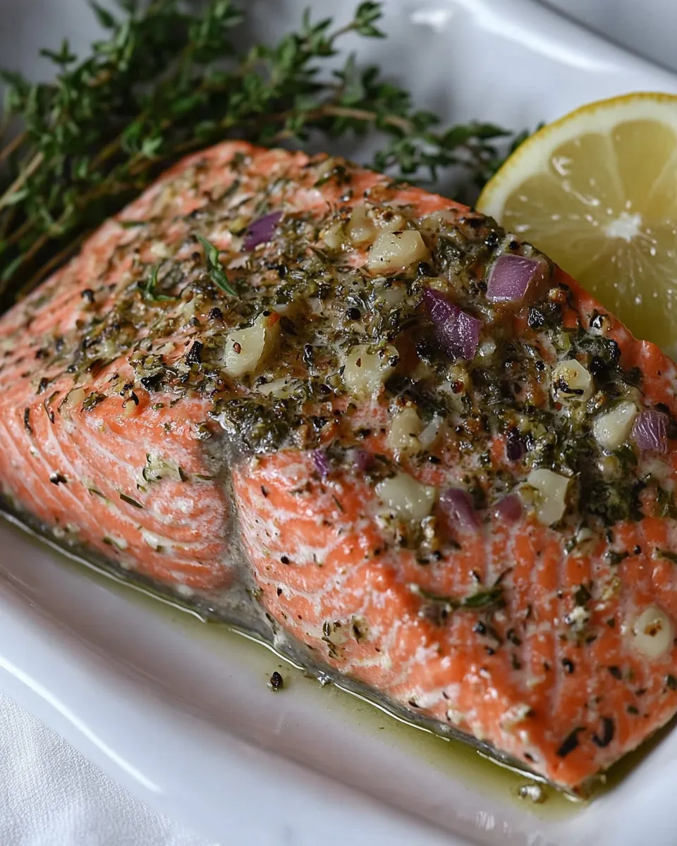 Classic Lemon Garlic Butter Salmon Recipe image