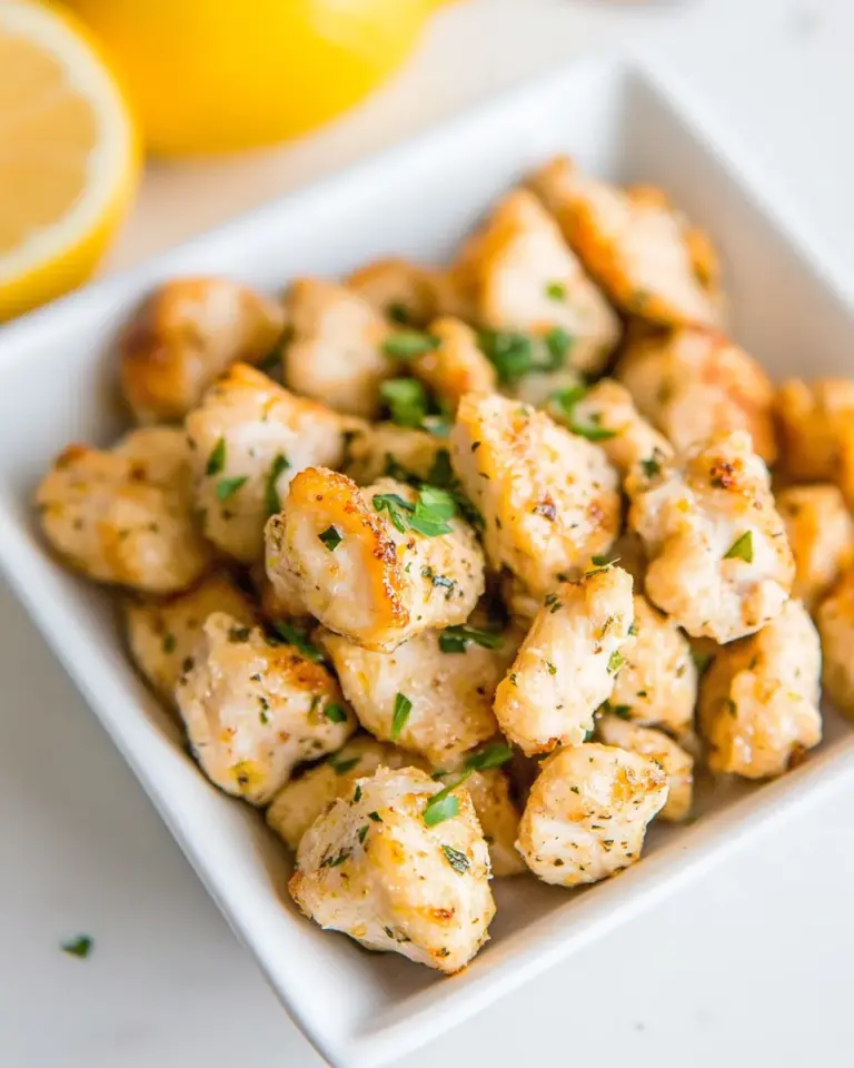 Homemade Lemon Garlic Chicken Bites photo