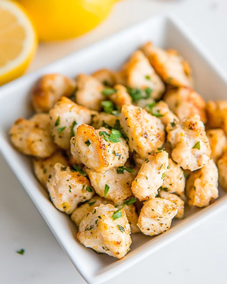 Homemade Lemon Garlic Chicken Bites photo