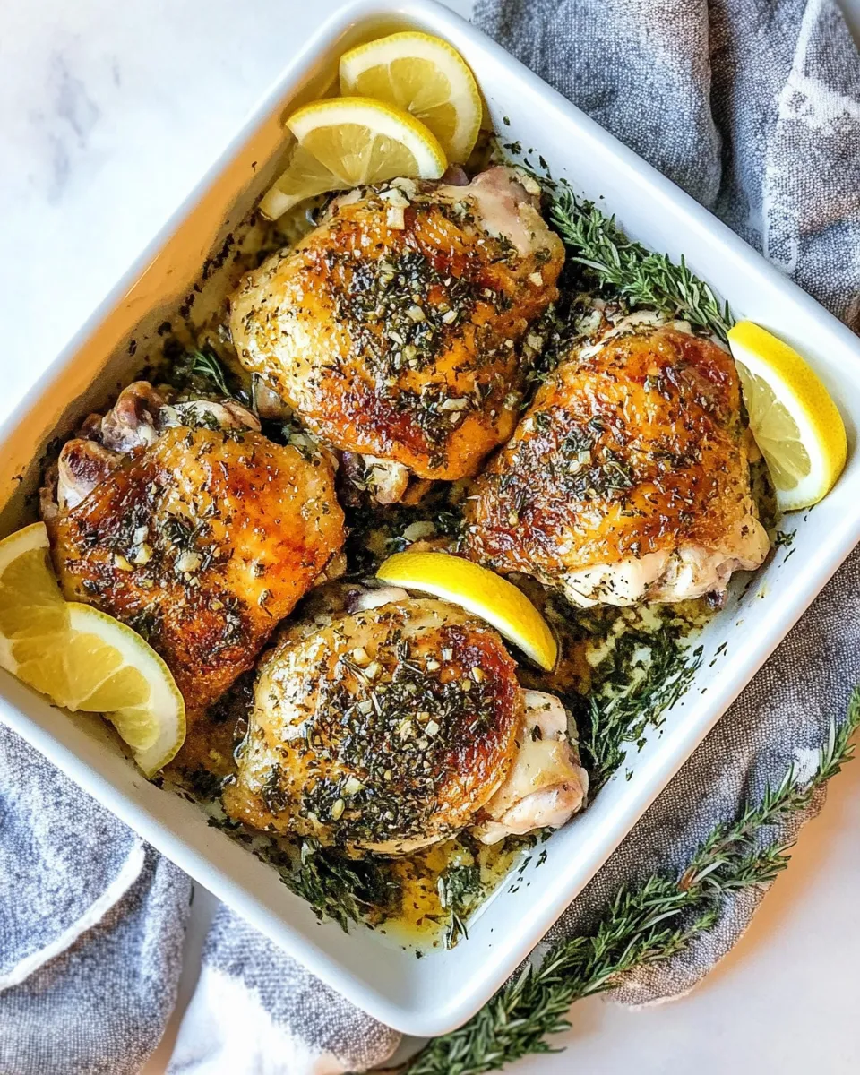 Homemade Lemon Garlic Chicken Thighs photo