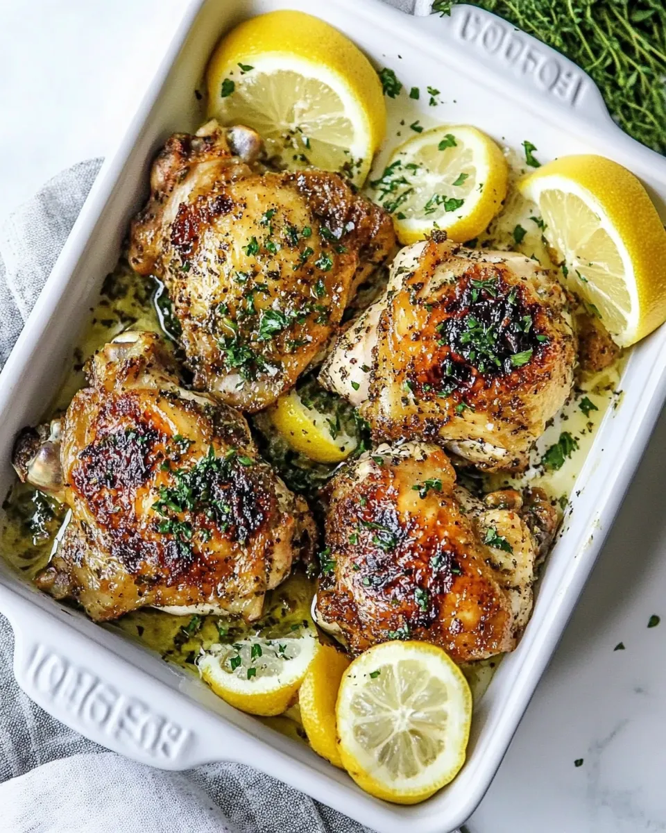 Delicious Lemon Garlic Chicken Thighs dish photo