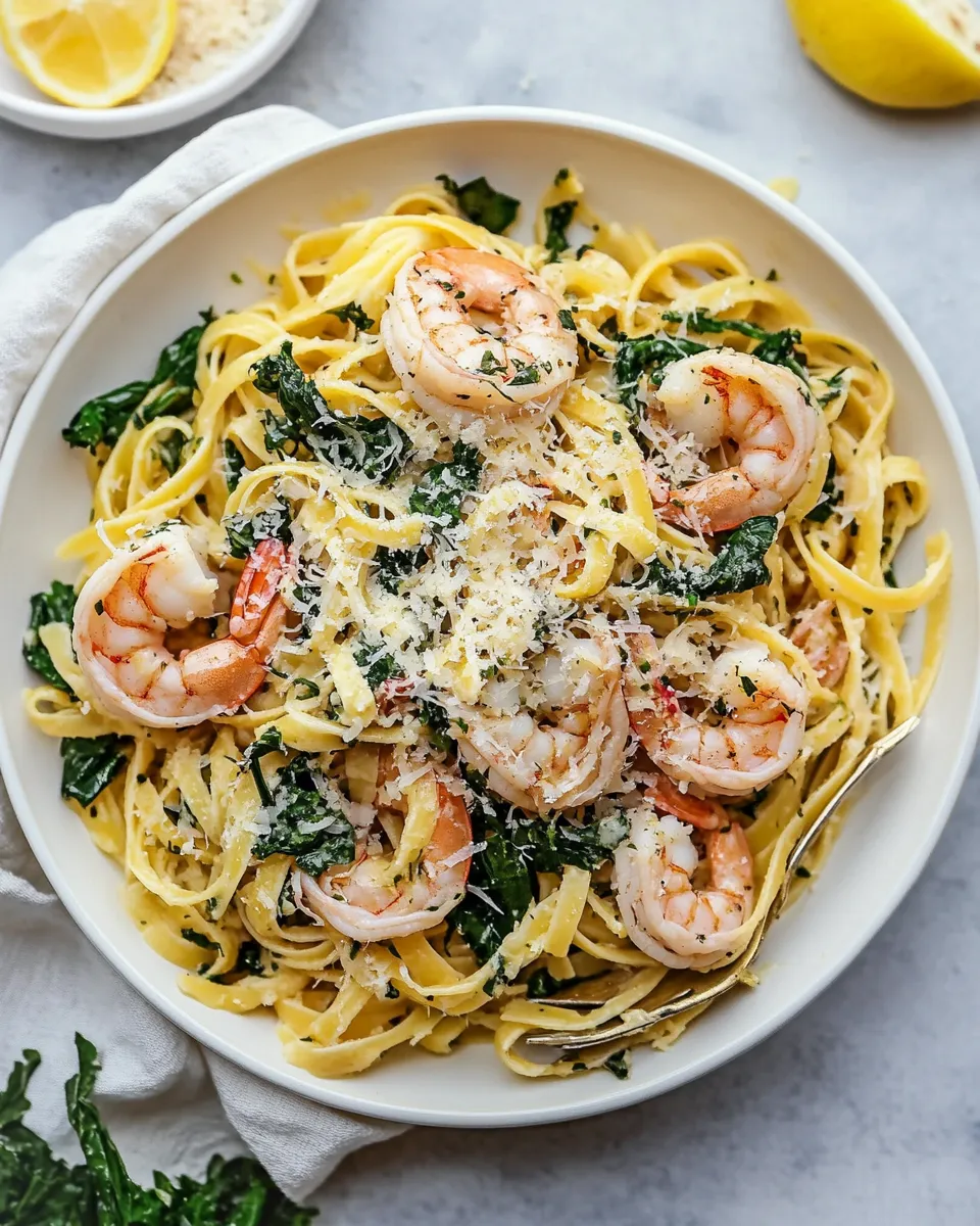 Easy Lemon Garlic Parmesan Shrimp Pasta recipe photo