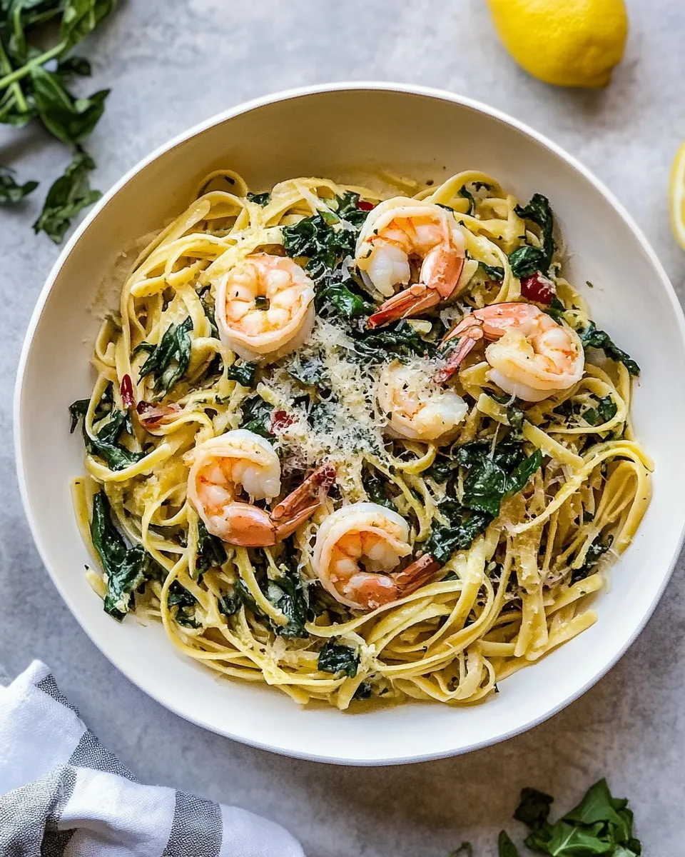 Delicious Lemon Garlic Parmesan Shrimp Pasta dish photo