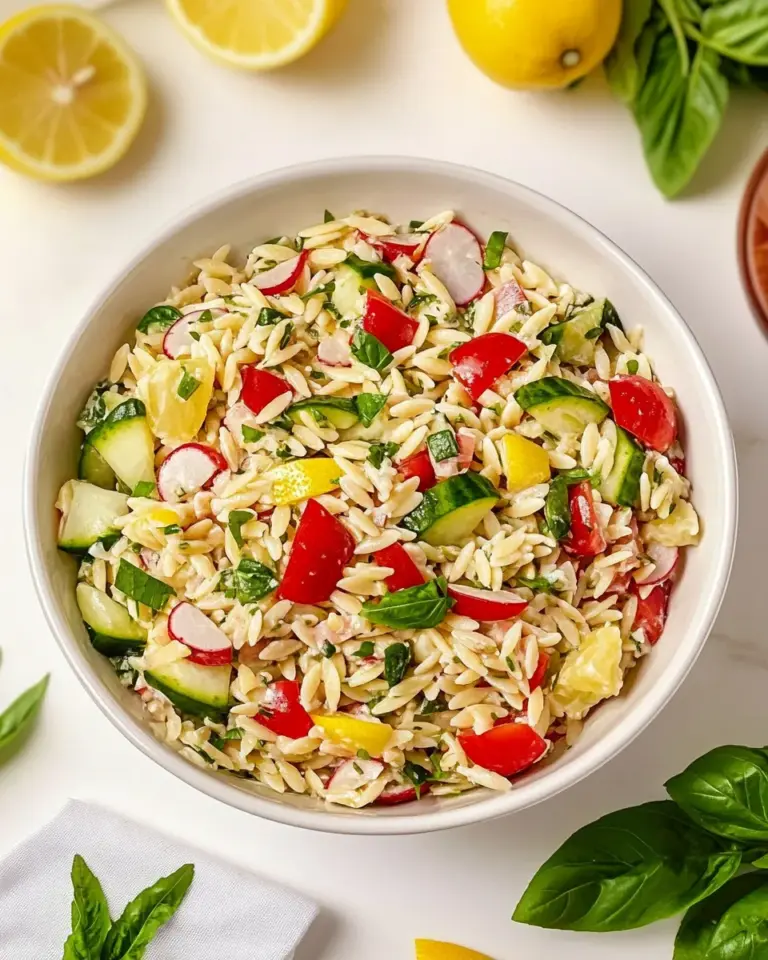 Homemade Lemon Orzo Salad Recipe photo