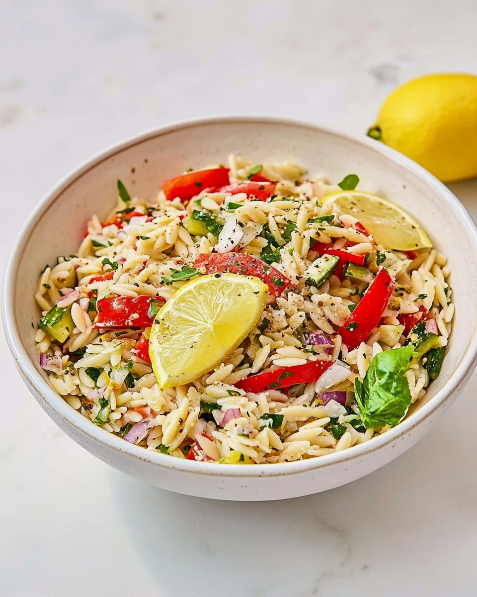 Classic Lemon Orzo Salad Recipe image