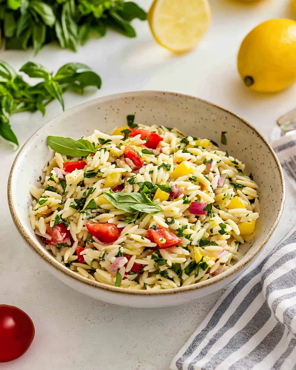 Delicious Lemon Orzo Salad Recipe dish photo