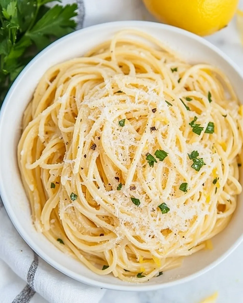 Easy Lemon Spaghetti Recipe shot