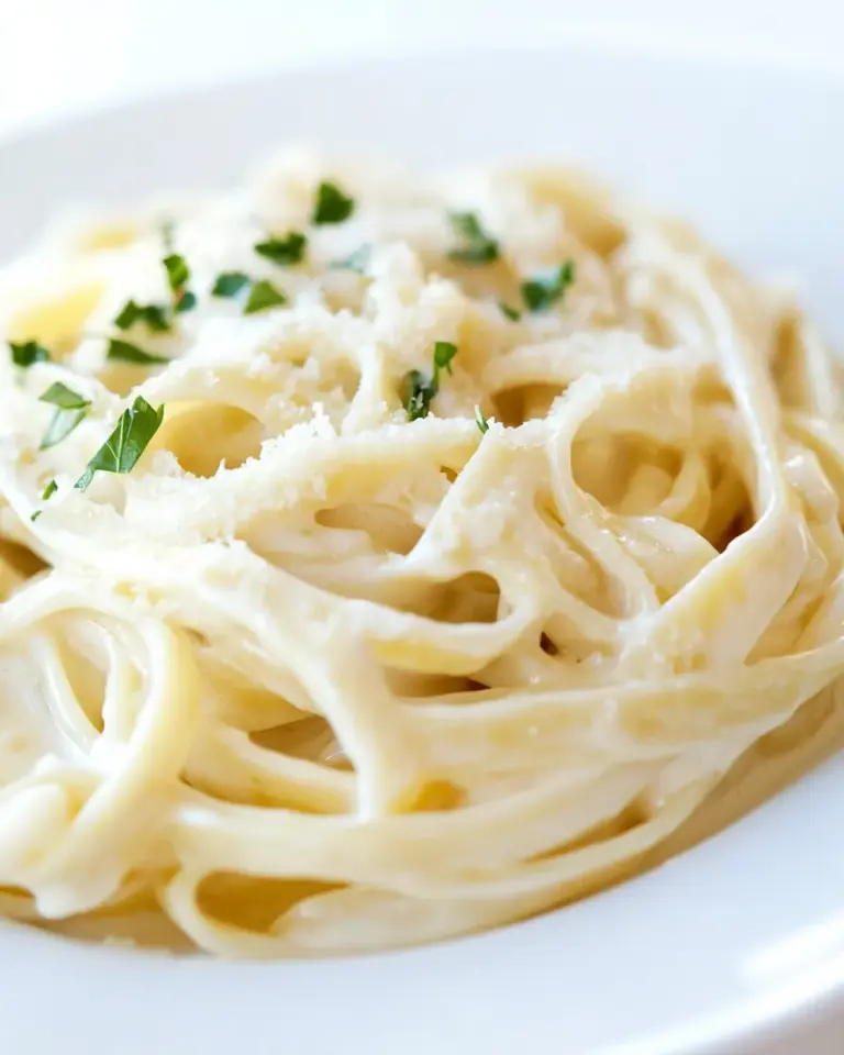 Homemade Light Fettuccine Alfredo photo