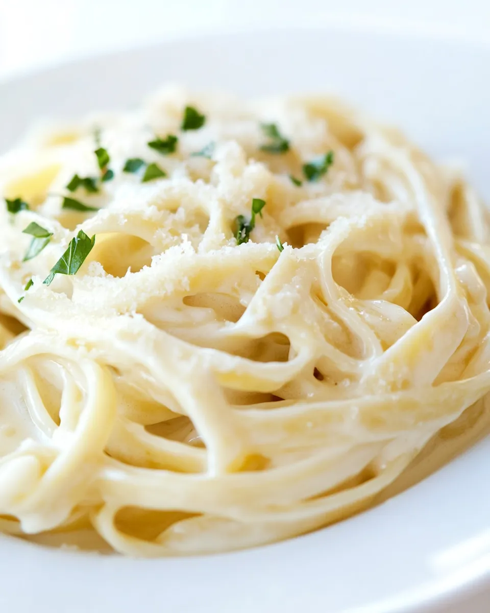Homemade Light Fettuccine Alfredo photo