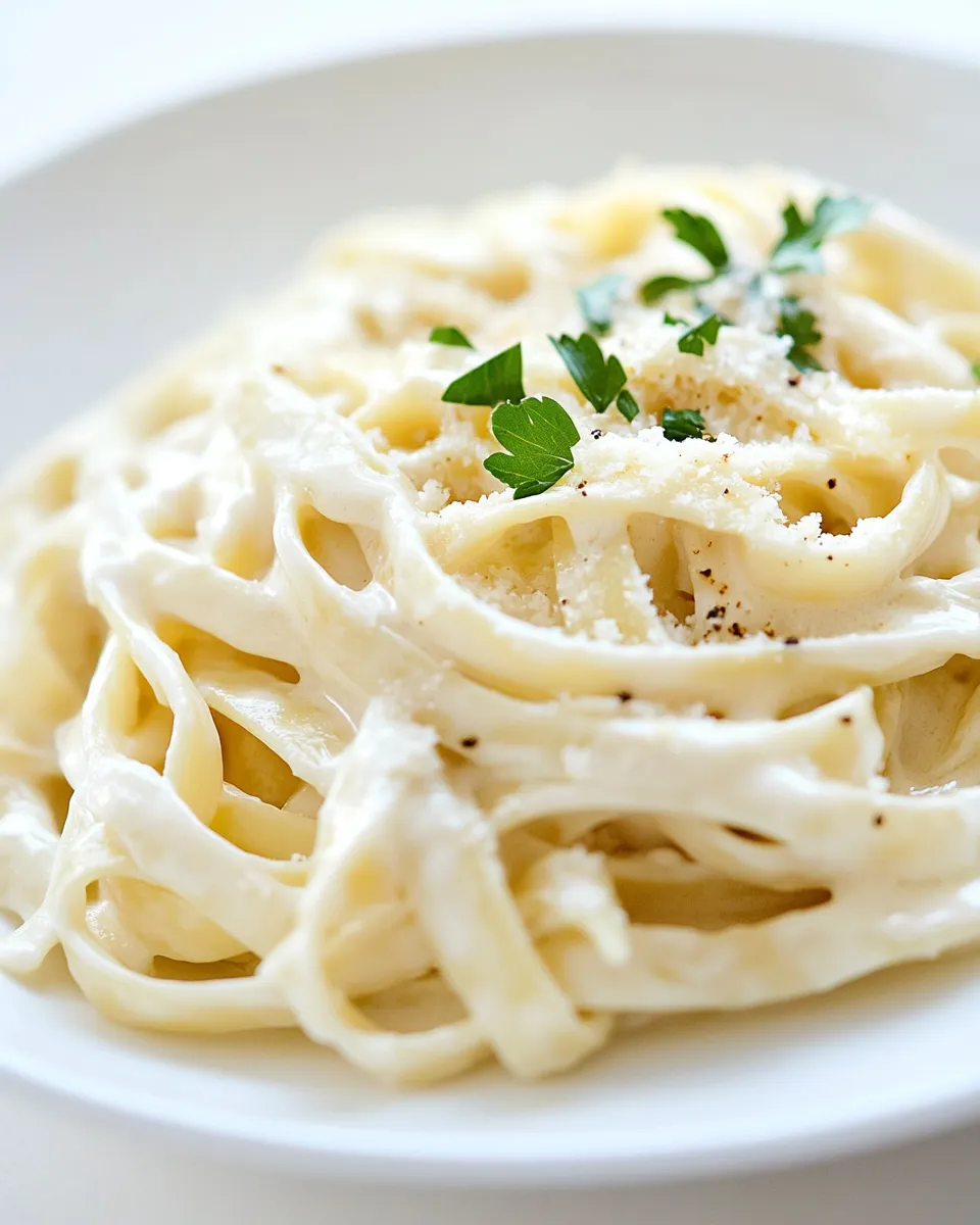 Easy Light Fettuccine Alfredo recipe photo