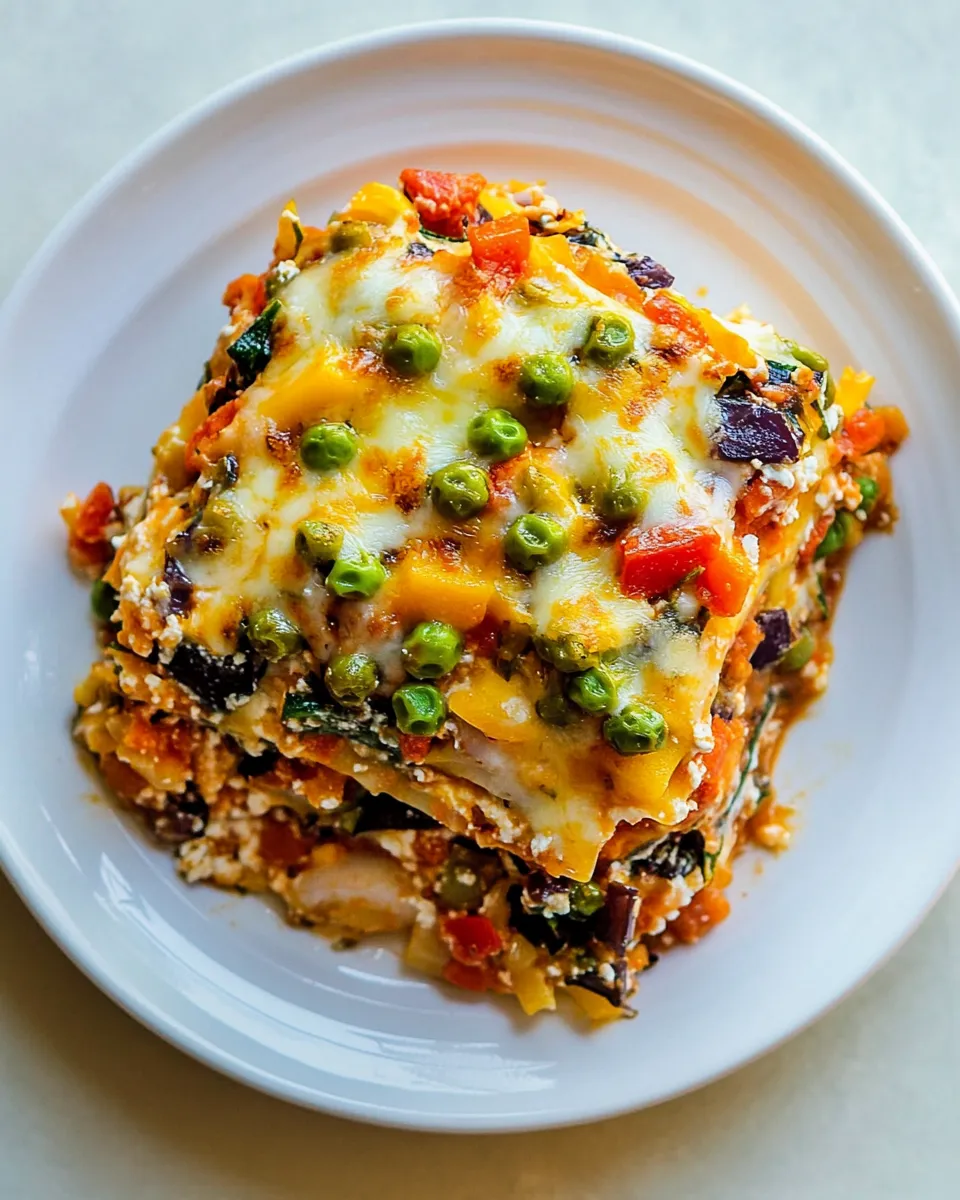 Quick Lightened Up Vegetable Lasagna Casserole dish photo