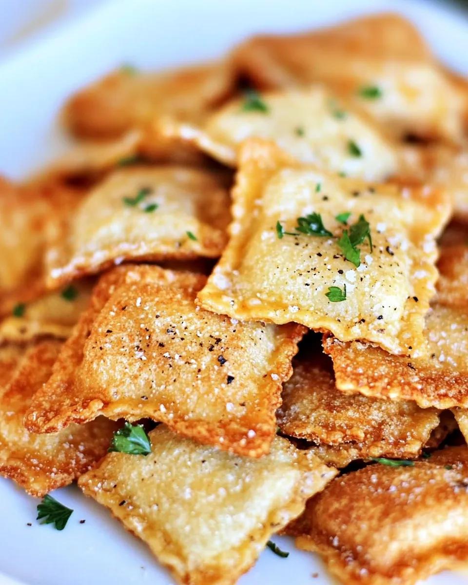 Healthy Lighter Fried Ravioli Recipe dish photo
