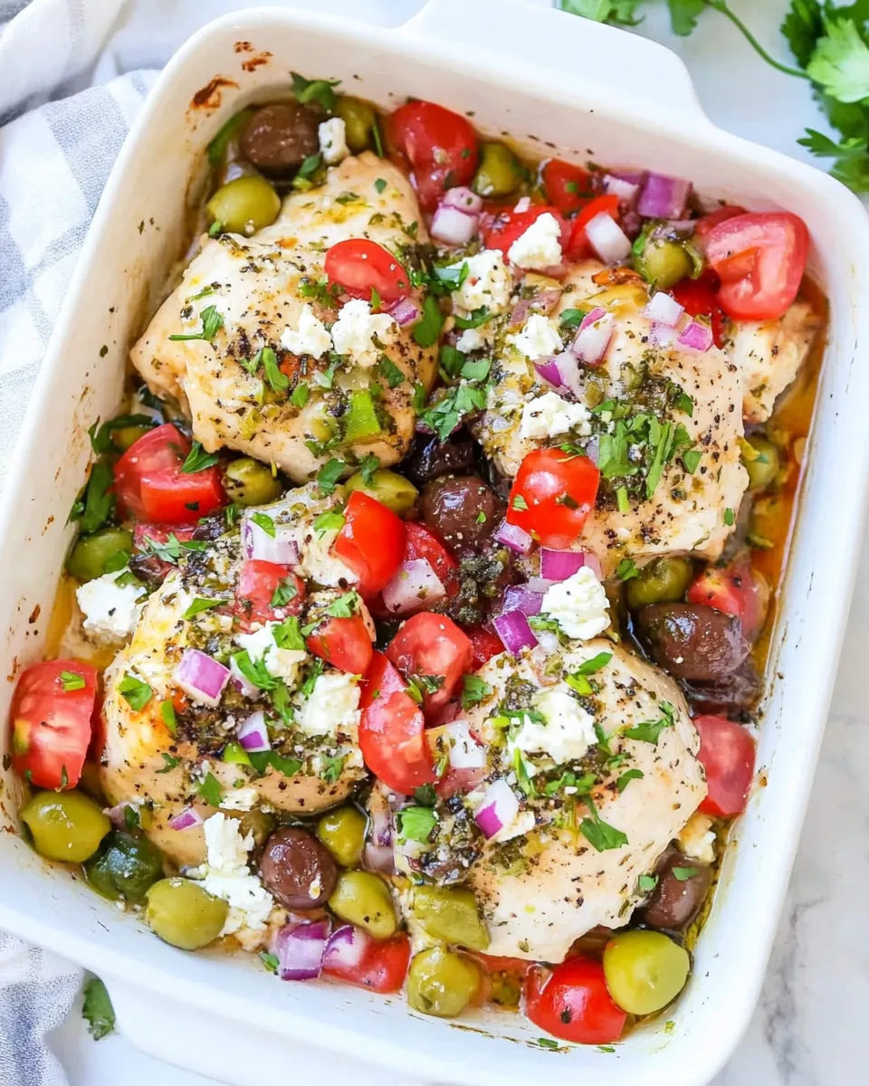 Homemade Loaded Baked Greek Chicken photo