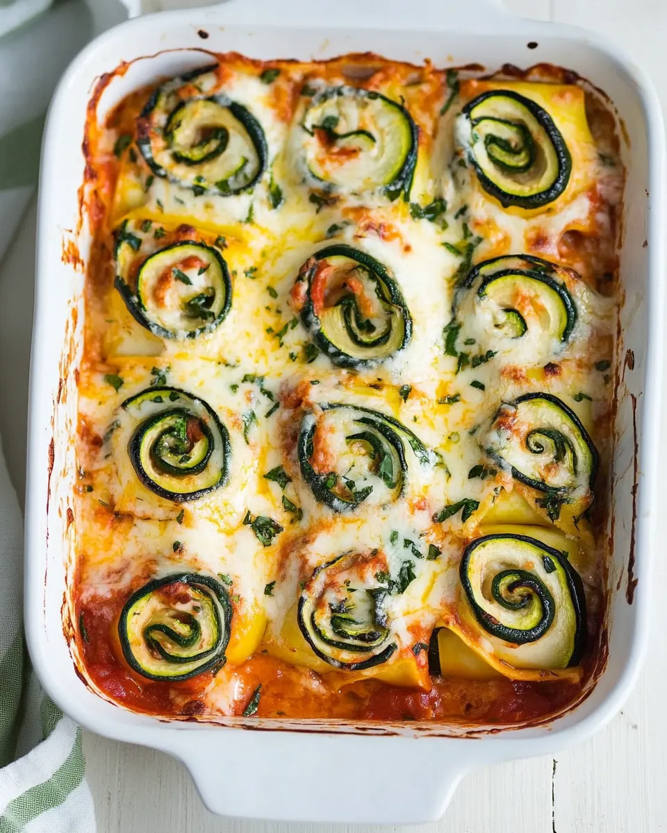 Easy Low-Carb Zucchini Lasagna Roll-Ups recipe photo