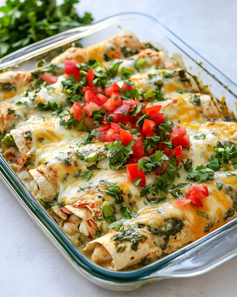 Easy Low-carb Shrimp Enchiladas recipe image