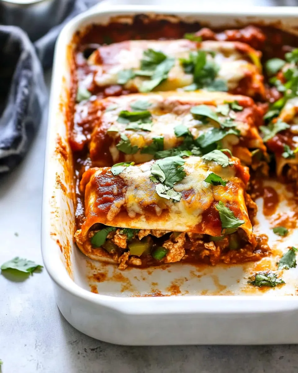 Easy Low Carb Chicken Enchilada Roll Ups image