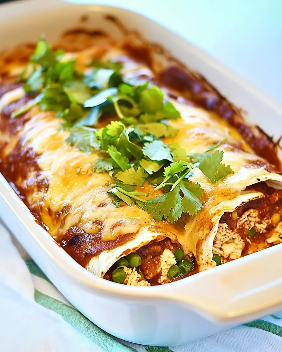 Delicious Low Carb Enchiladas Cheesy Chicken Filling shot