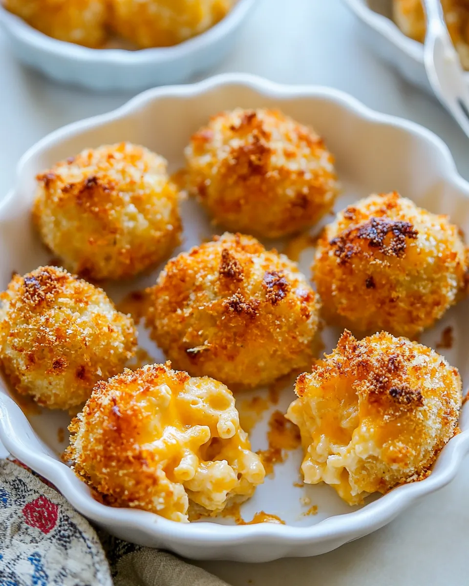Homemade Macaroni and Cheese Baked Cheese Balls photo