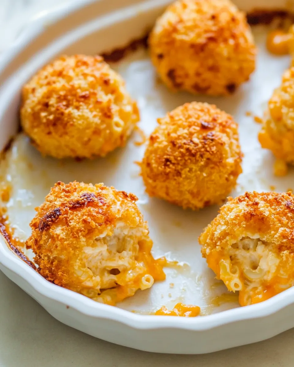 Easy Macaroni and Cheese Baked Cheese Balls recipe photo