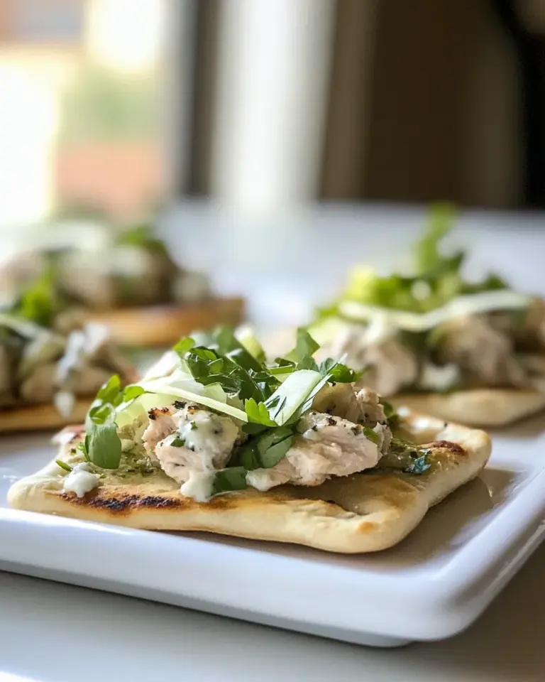 Easy Macro Friendly Blue Cheese Chicken Flatbreads photo