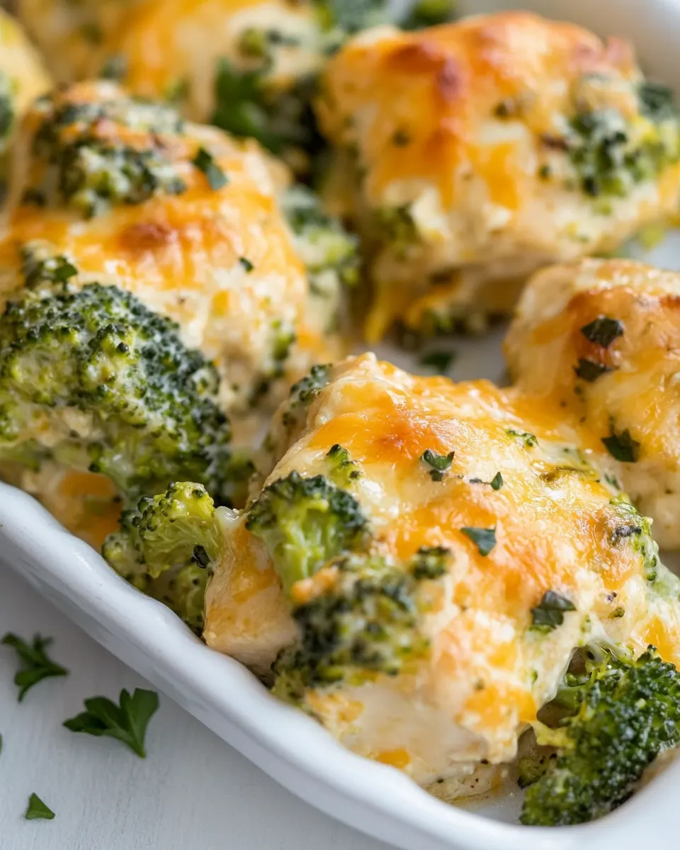 Easy Macro Friendly Broccoli Cheddar Chicken photo