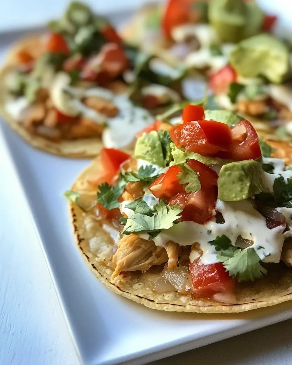 Easy Macro Friendly Ranch Chicken Tostadas photo