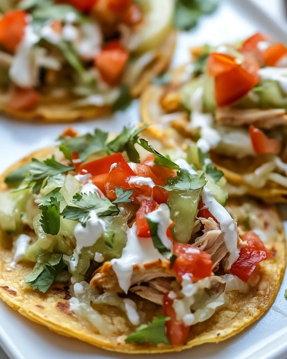 Healthy Macro Friendly Ranch Chicken Tostadas recipe photo