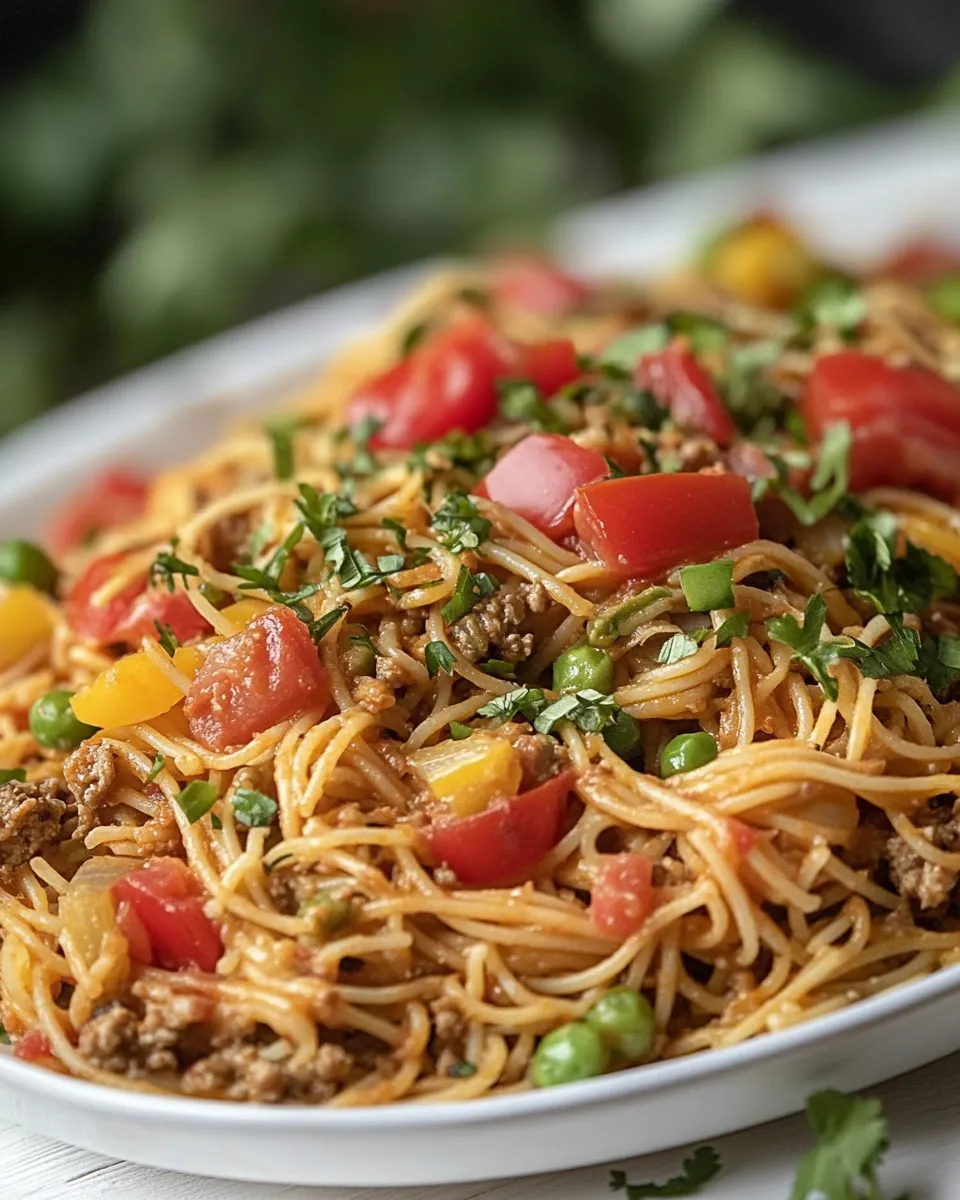 Homemade Macro Friendly Taco Spaghetti photo