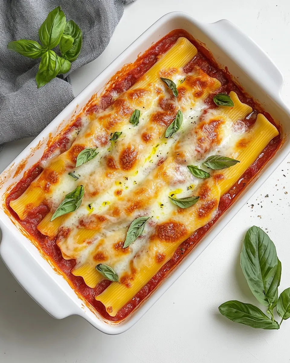 Delicious Manicotti Shells shot